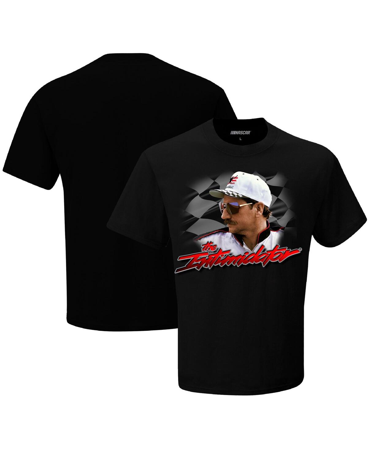 Men's Checkered Flag Sports Black Dale Earnhardt Intimidator T-shirt - Black