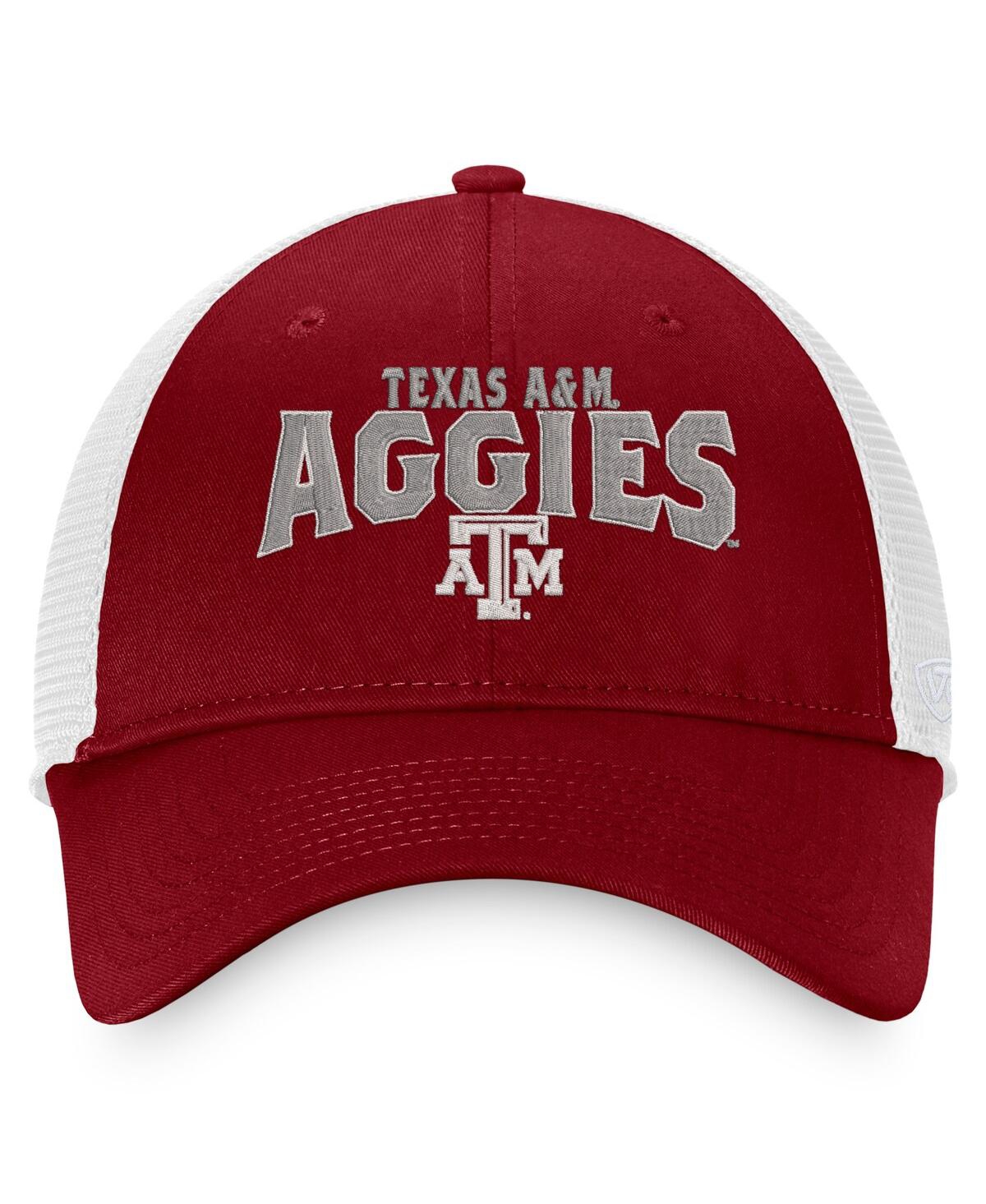 Men's Top of the World White Texas A&M Aggies Breakout Trucker Snapback Hat - White