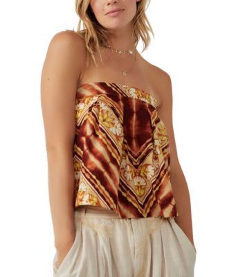 Free People - Women's Kendra Cotton Printed Strapless Top