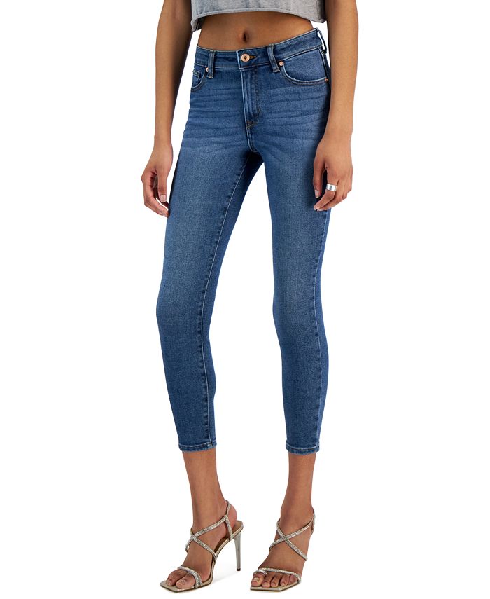 Celebrity Pink Juniors' Mid Rise Cropped Ankle Skinny Jeans - Macy's