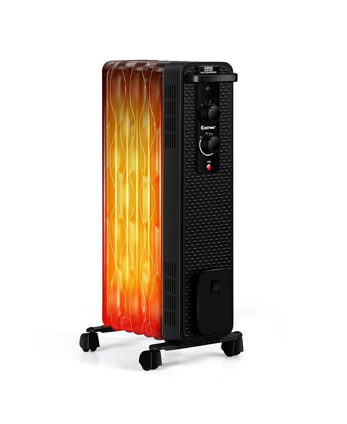 Costway 1500W Oil-Filled Heater Portable Radiator Space Heater - Macy's