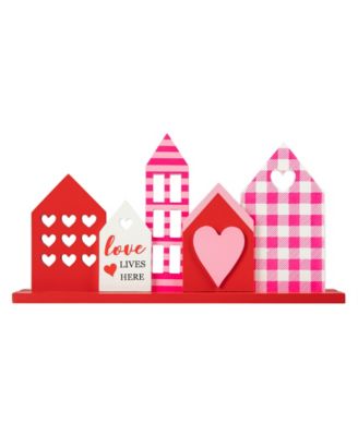 16" L Valentine's House Wooden Table Decor