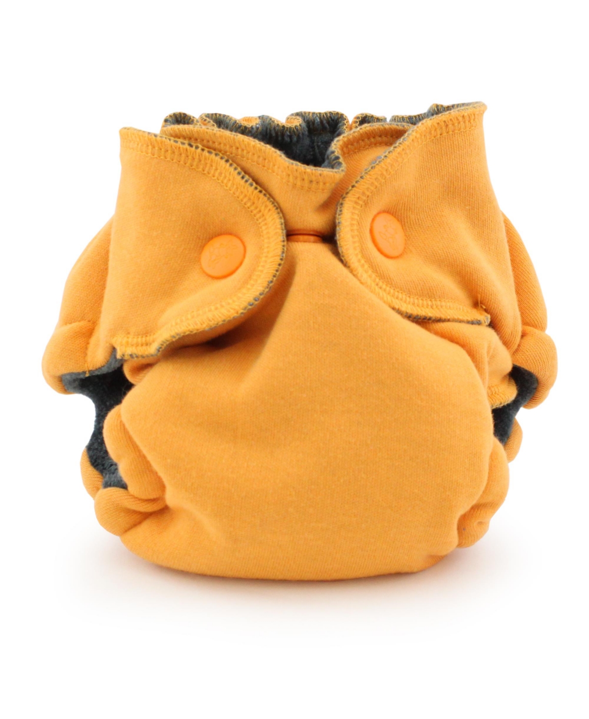 Kanga Care Babies' Ecoposh Obv (organic Rayon From Bamboo Velour) Newborn Aio (all-in-one) Fitted Cloth Diaper In Saffron