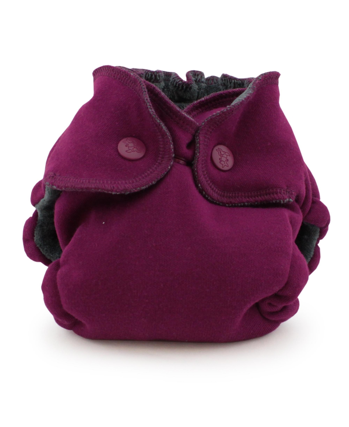 Kanga Care Babies' Ecoposh Obv (organic Rayon From Bamboo Velour) Newborn Aio (all-in-one) Fitted Cloth Diaper In Boysenberry