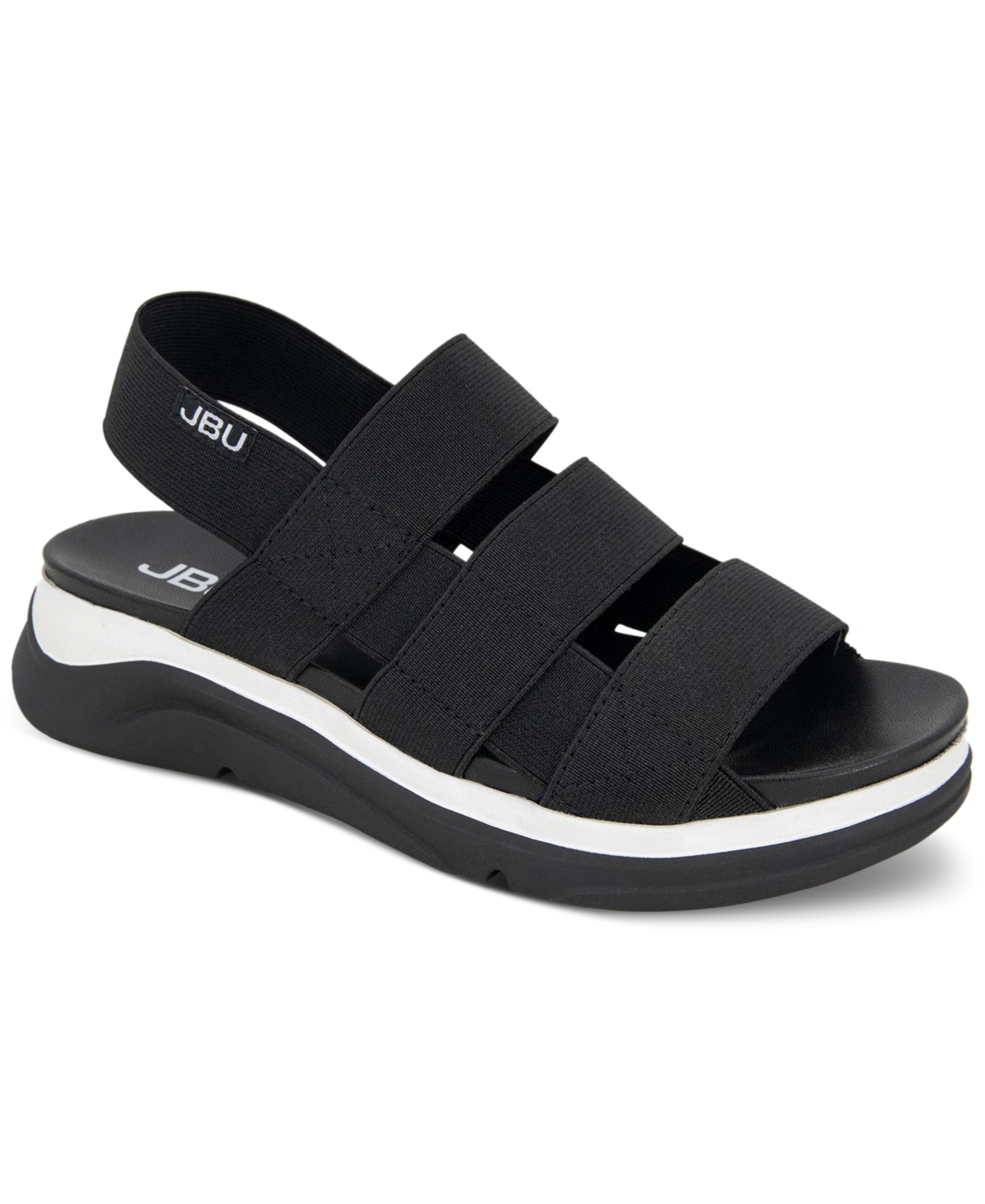 Jbu Ava Slip-on Slingback Sport Sandals In Black
