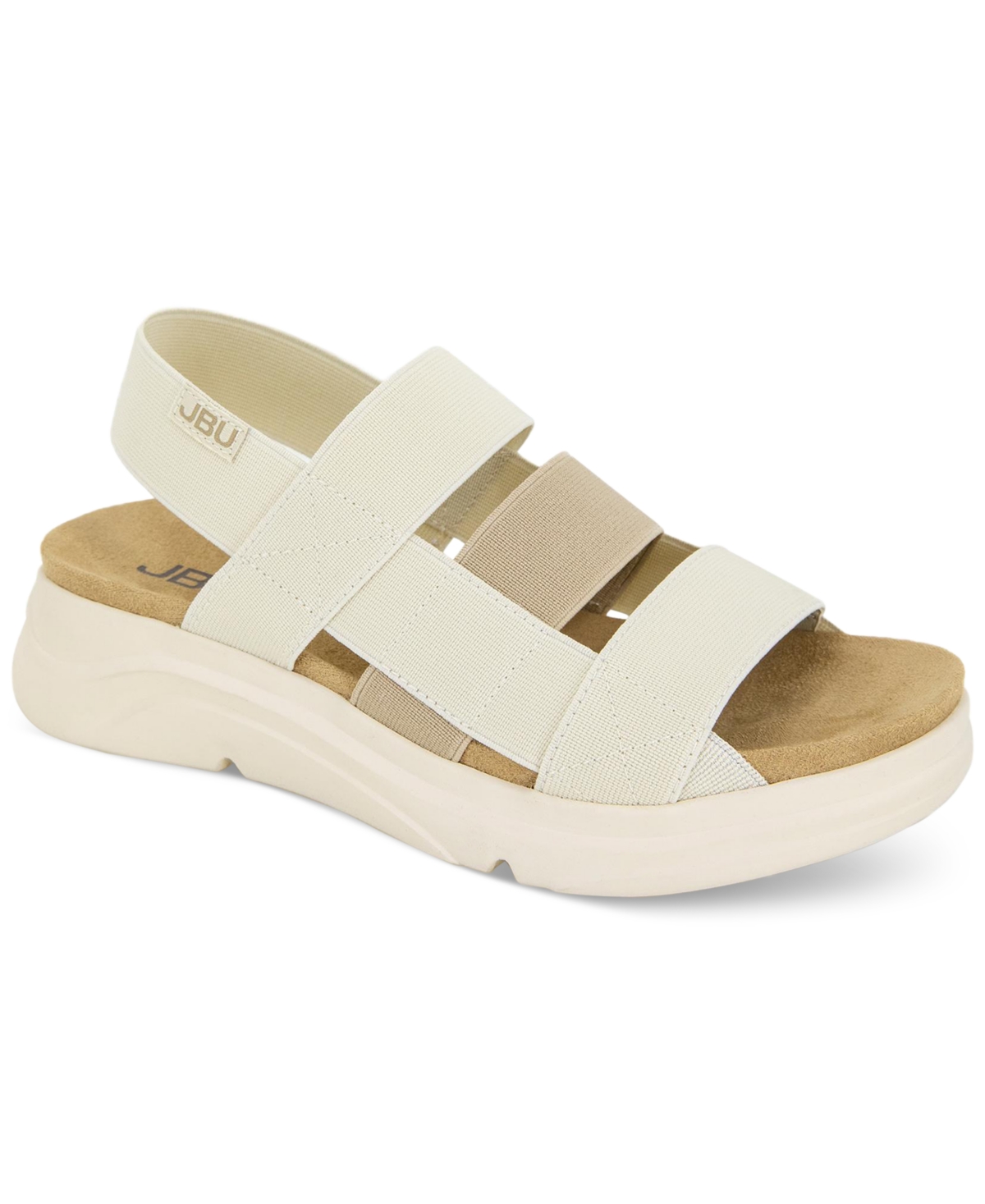 Jbu Ava Slip-on Slingback Sport Sandals In Cream