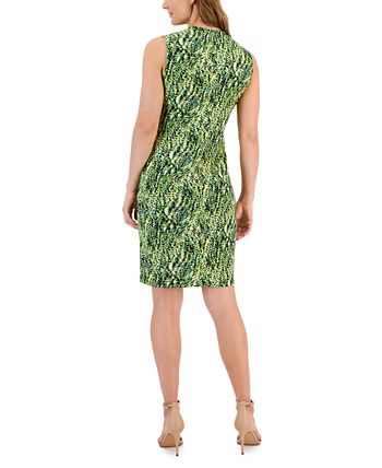 Kasper Women's Printed Sleeveless V-Neck Wrap Dress - Macy's