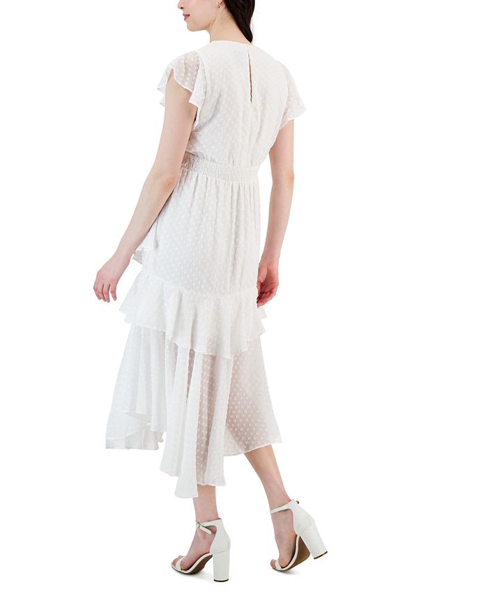 Clip Dot Shirred Waist Dress main image 1