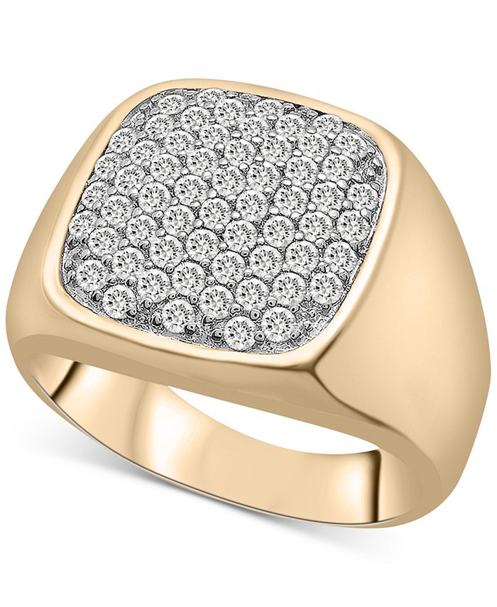 Macy's Men's Diamond (1 ct. t.w.) Ring in 10k Yellow Gold - Macy's