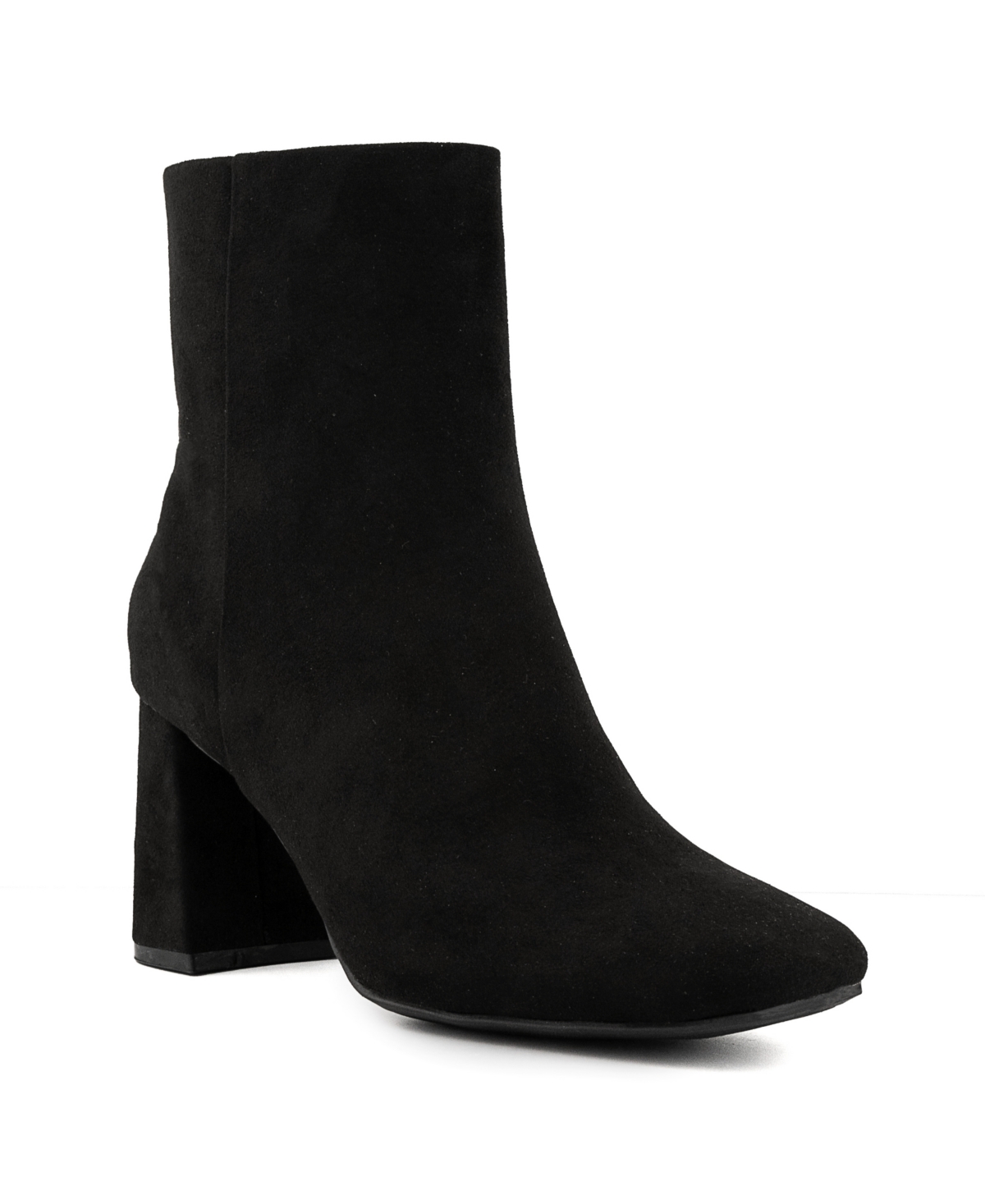 Sugar Element Womens Faux Leather Ankle Booties In Black