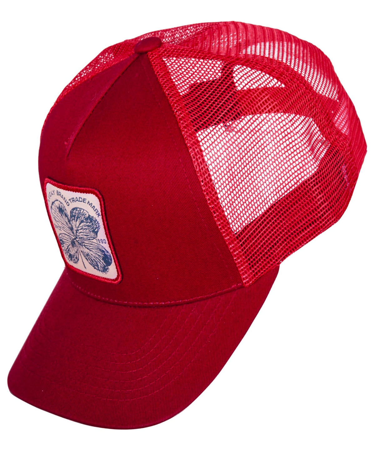 Lucky Brand Clover Patch Trucker Hat In Red