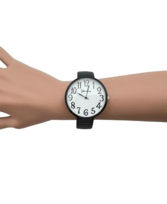 Black Big Face Fun Colors Women Watch  