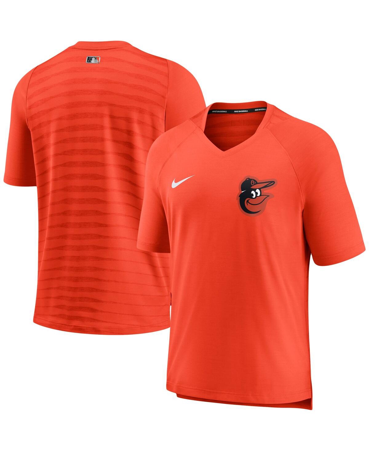 Nike Men's  Orange Baltimore Orioles Authentic Collection Pregame Performance V-neck T-shirt