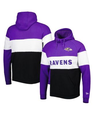 Men's New Era Black Baltimore Ravens Colorblock Current Pullover Hoodie ...