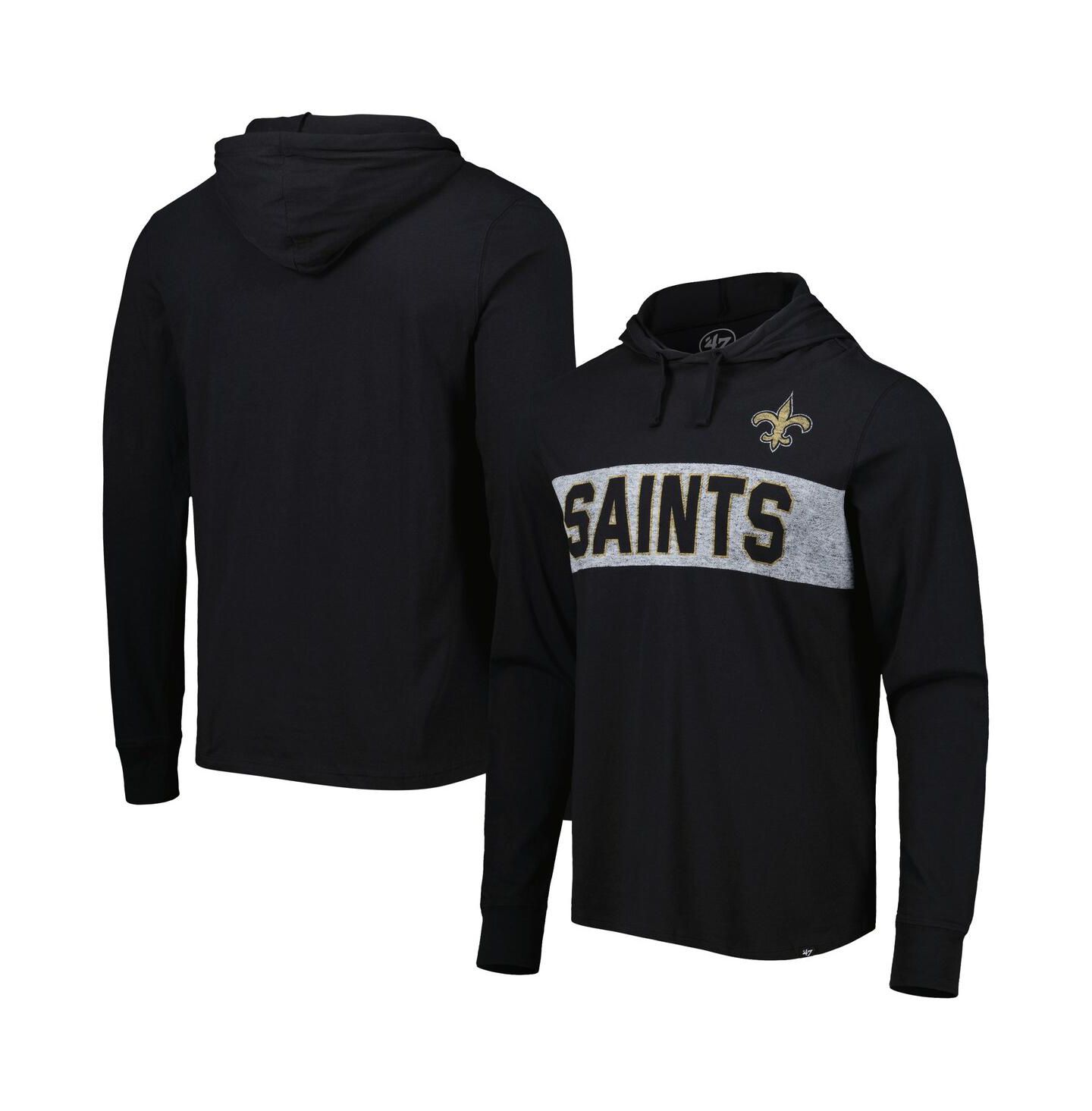 Мужское худи '47 Brand Black New Orleans Saints Field Franklin Pullover — фото 1