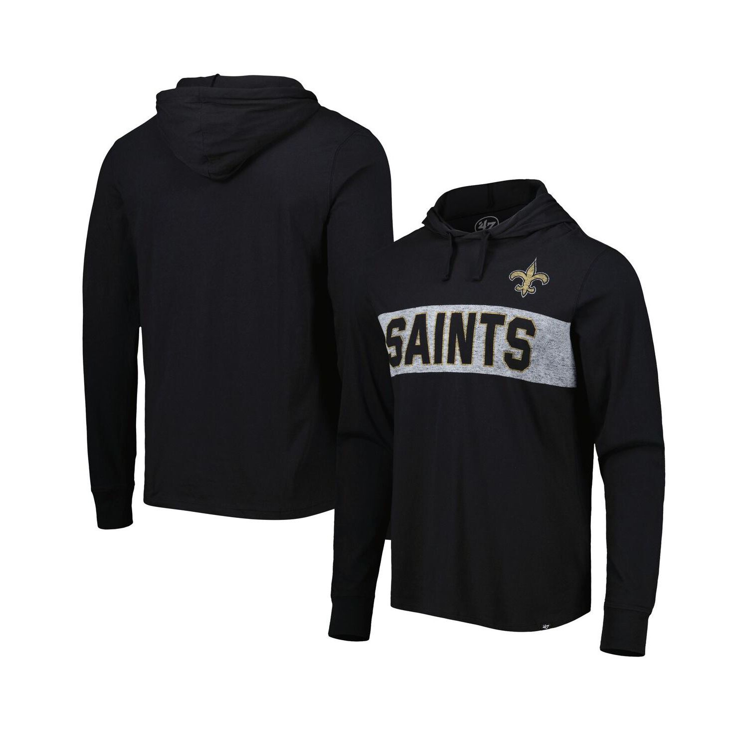 Men's Black New Orleans Saints Field Franklin Pullover Hoodie