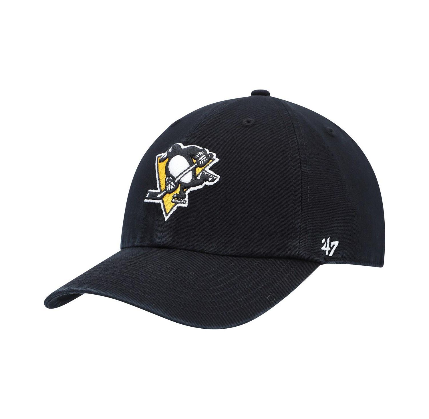Men's Black Pittsburgh Penguins Team Clean Up Adjustable Hat