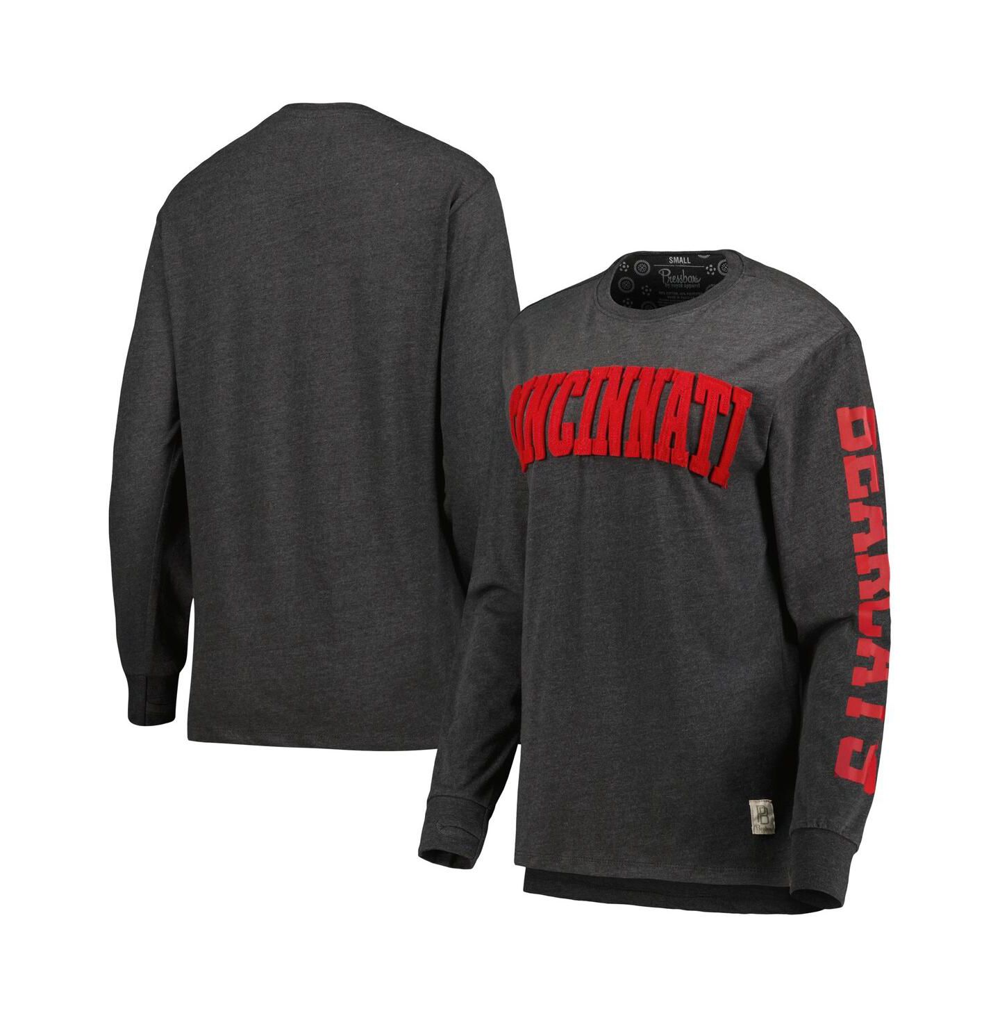 Женская футболка Pressbox Black Cincinnati Bearcats Two-Hit Canyon Long Sleeve — фото 2
