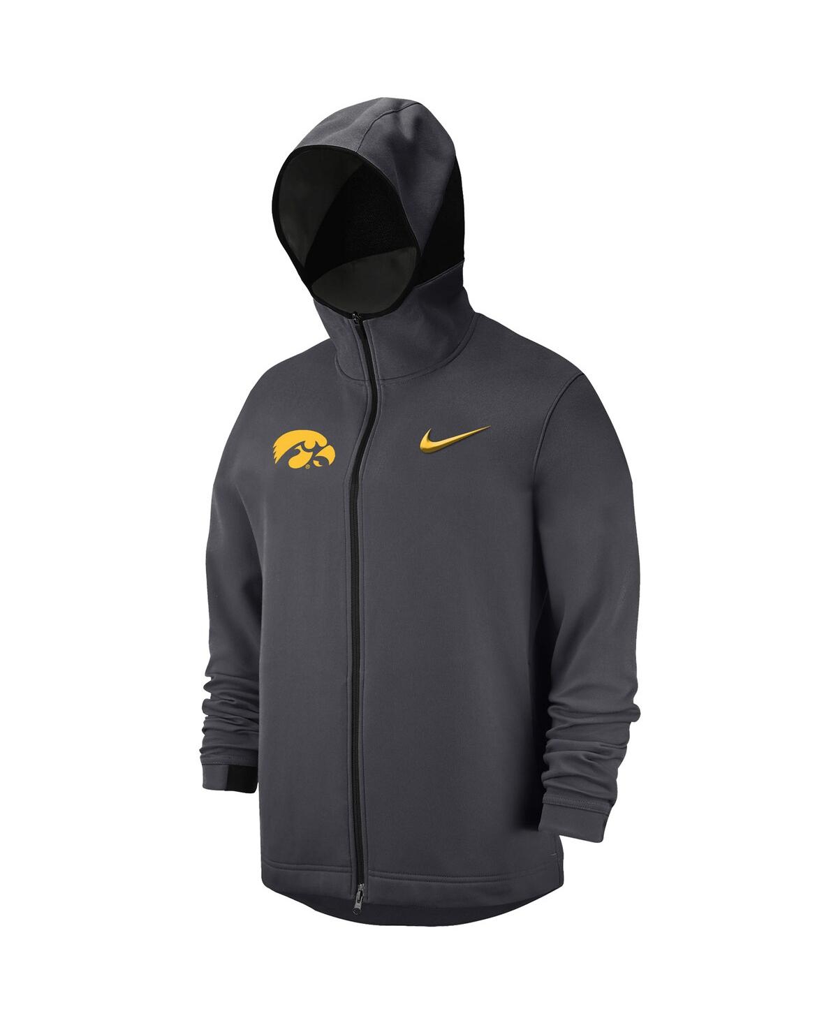 Men's NikeIowa Hawkeyes Tonal Showtime Full-Zip Hoodie - Anthracite