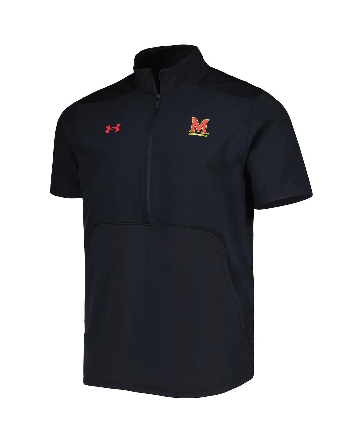 Under Armour Black Maryland Terrapins Motivate 2.0 Half-zip Jacket In Black