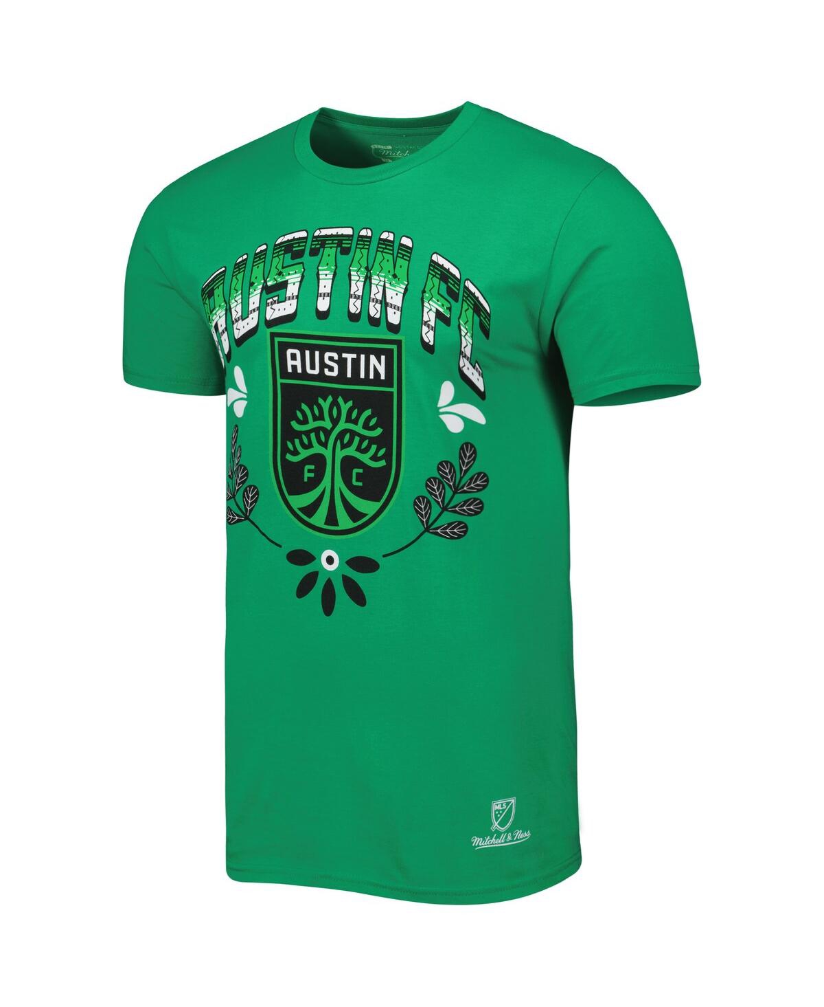 Shop Mitchell & Ness Men's  Green Austin Fc Serape T-shirt