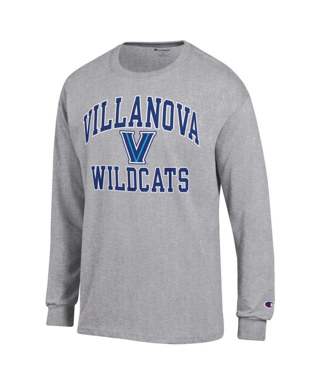Shop Champion Men's  Heather Gray Villanova Wildcats High Motor Long Sleeve T-shirt