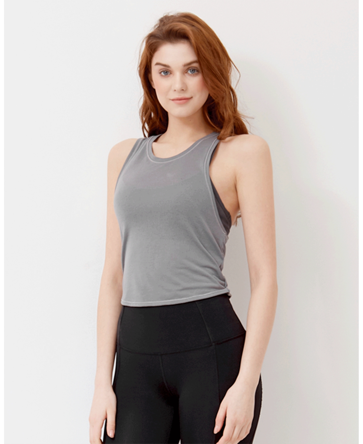 Women's Bat to Back Crop Tank for Women - Stone Purple