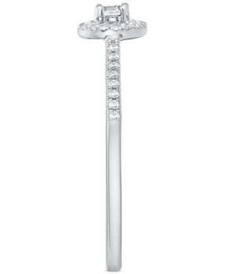 Diamond Halo Engagement Ring  (1/4 ct. t.w.) in 14k White, Yellow or Rose Gold