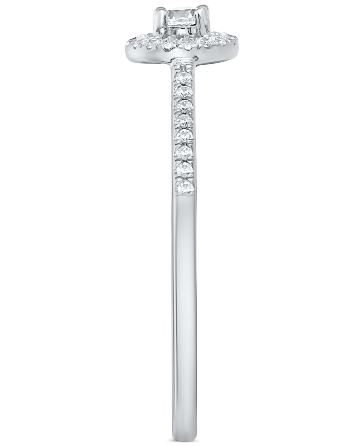 Diamond Halo Engagement Ring (1/4 ct. t.w.) in 14k White, Yellow or Rose Gold