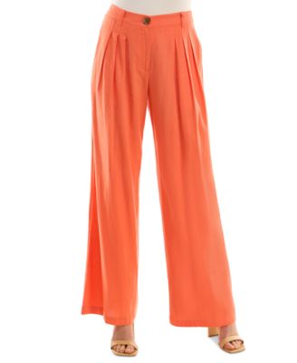 BCX - Juniors' High-Rise Pleat-Front Wide-Leg Pants