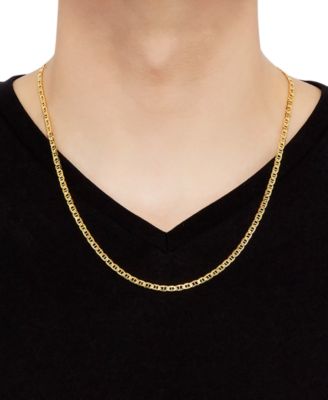 Lightweight 22" Mariner Link Chain Necklace (4mm) in 14k Gold