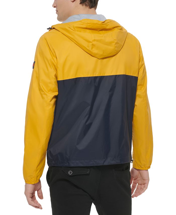 Tommy Hilfiger Men's Stretch Hooded Zip-Front Rain Jacket & Reviews ...