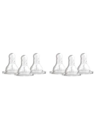 Dr. Brown's Narrow Baby Bottle Nipple, Level 1 (0m+), 6 Count