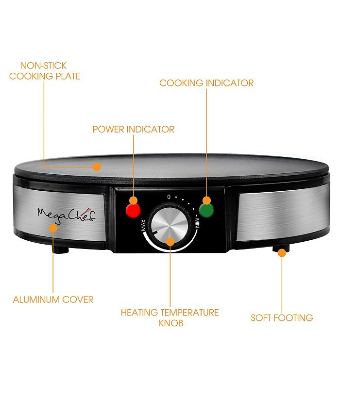 MegaChef Nonstick Crepe and Pancake Maker Breakfast Griddle Macy's
