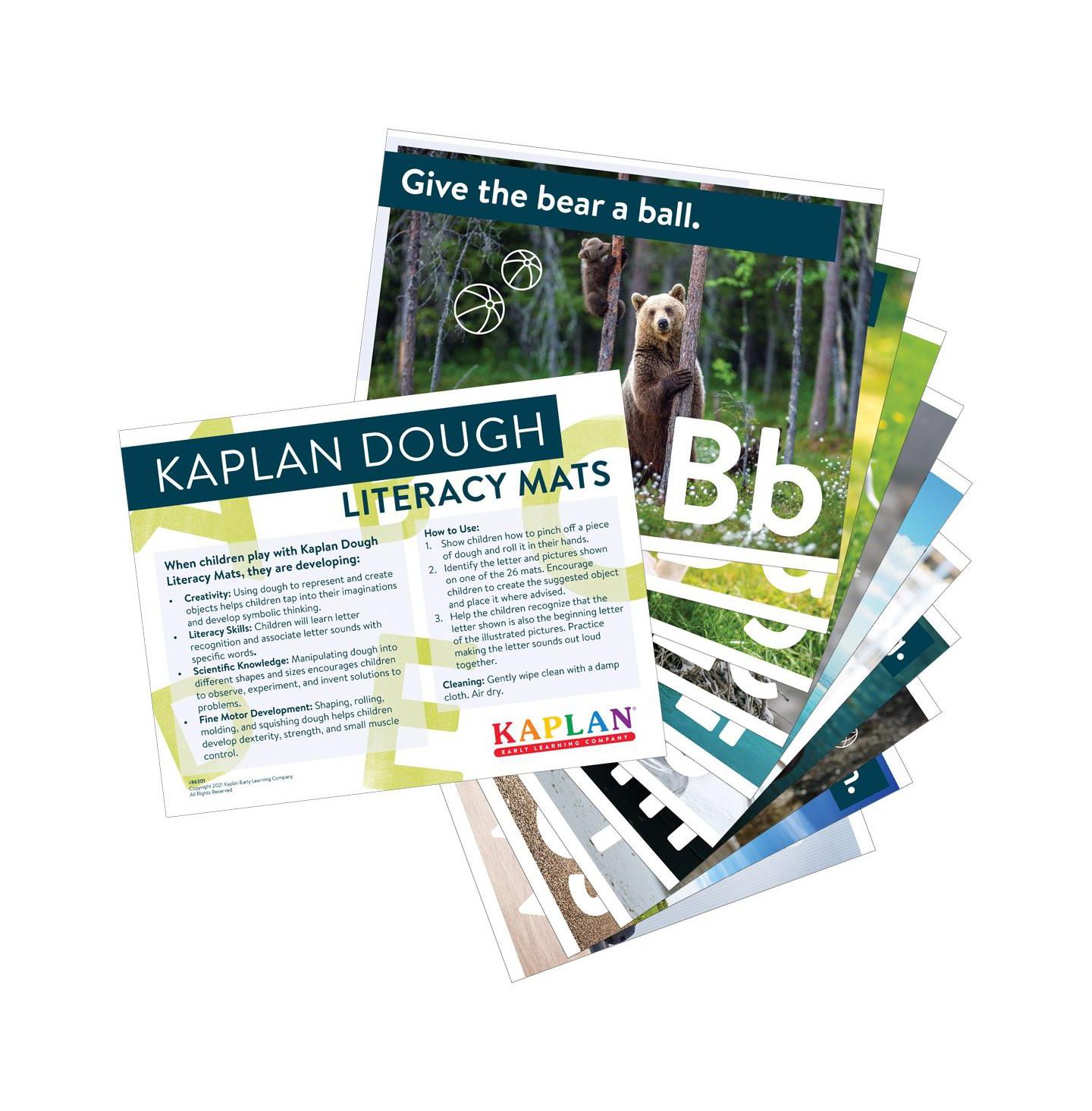 Детские игрушки Kaplan Early Learning Company Kaplan Dough Literacy Mats - Set of 26 — фото 1