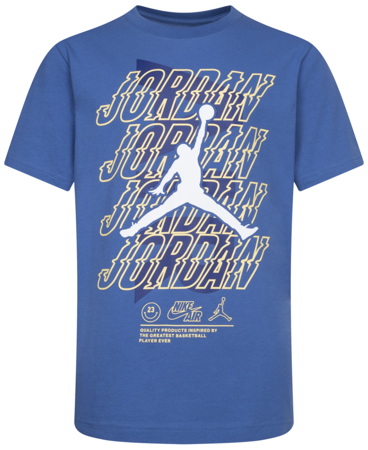 Jordan Big Boys Aftershock Short Sleeve T-shirt In True Blue