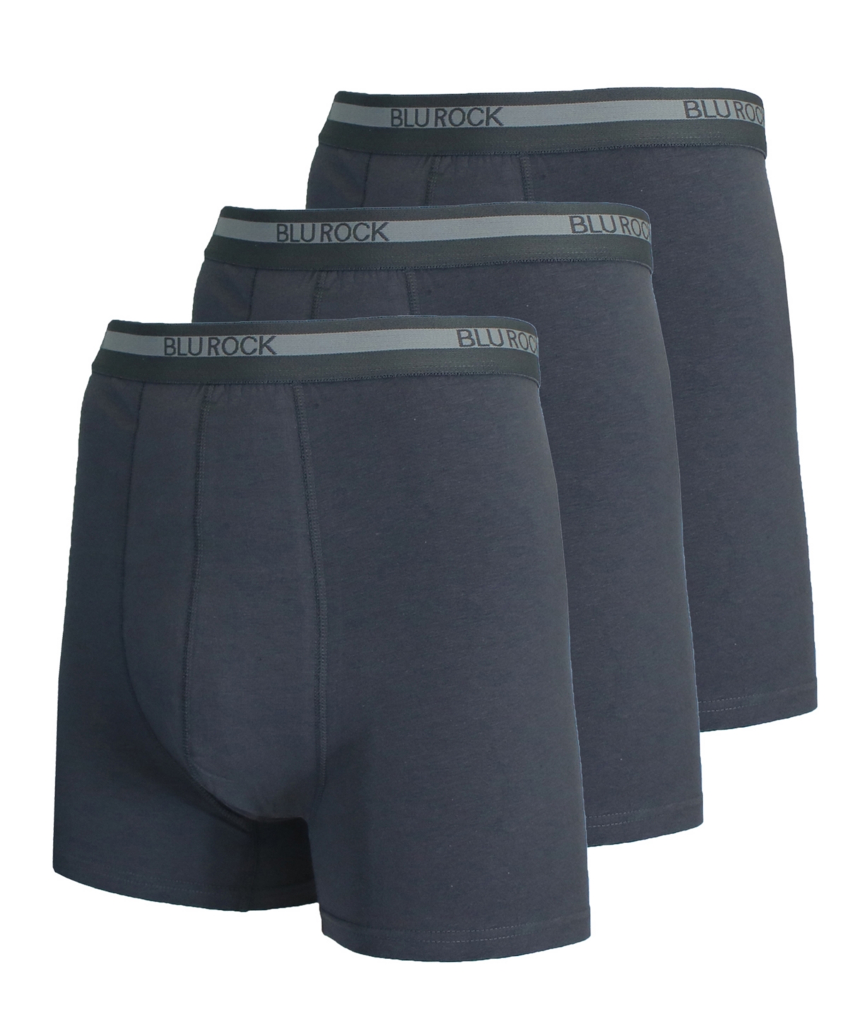 Men's Stretch Cotton Boxer Briefs Underwear, Pack of 3 - Navy