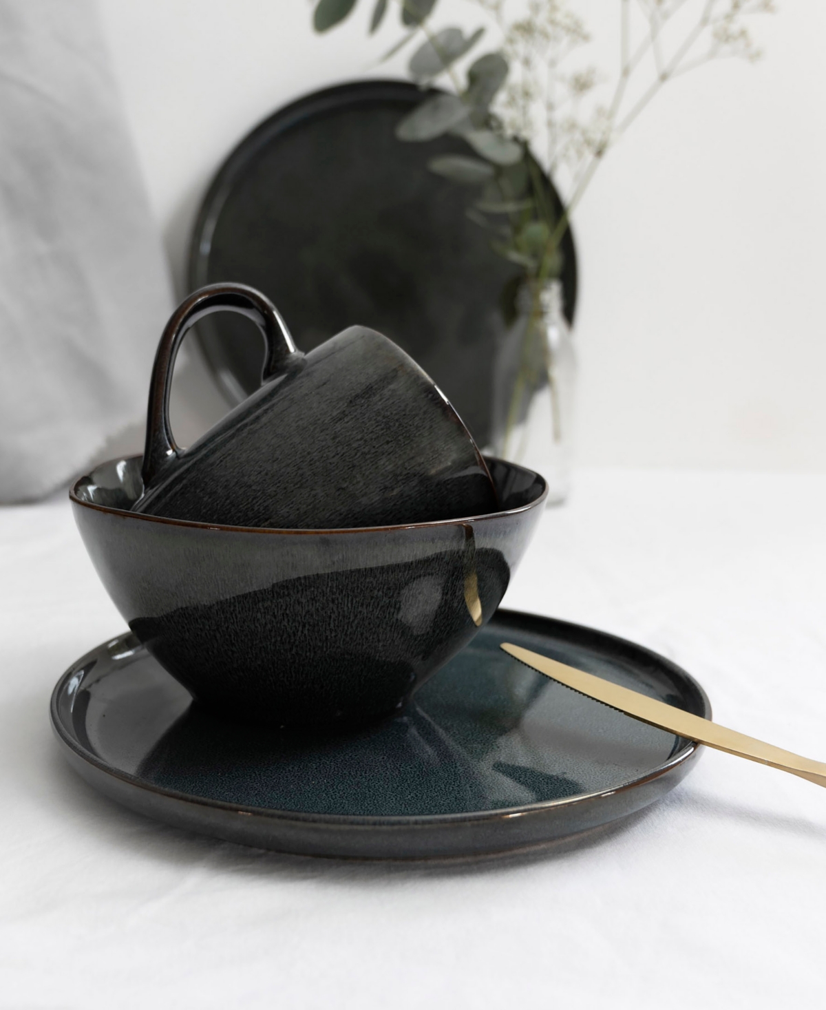 Dutch Rose Amsterdam Serenity Set/4 Plates