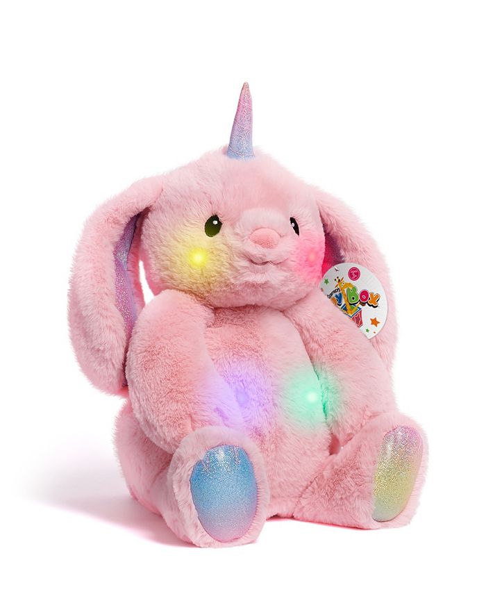 Geoffrey's Toy Box GTB Bunnycorn Plush Stuffed Animal with LED Lights