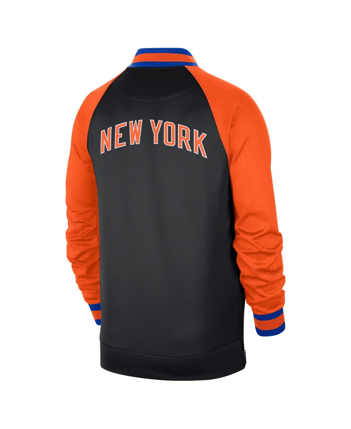 Shop Nike Men's  Black, Orange New York Knicks 2022/23 City Edition Showtime Thermaflex Full-zip Jacket In Black,orange