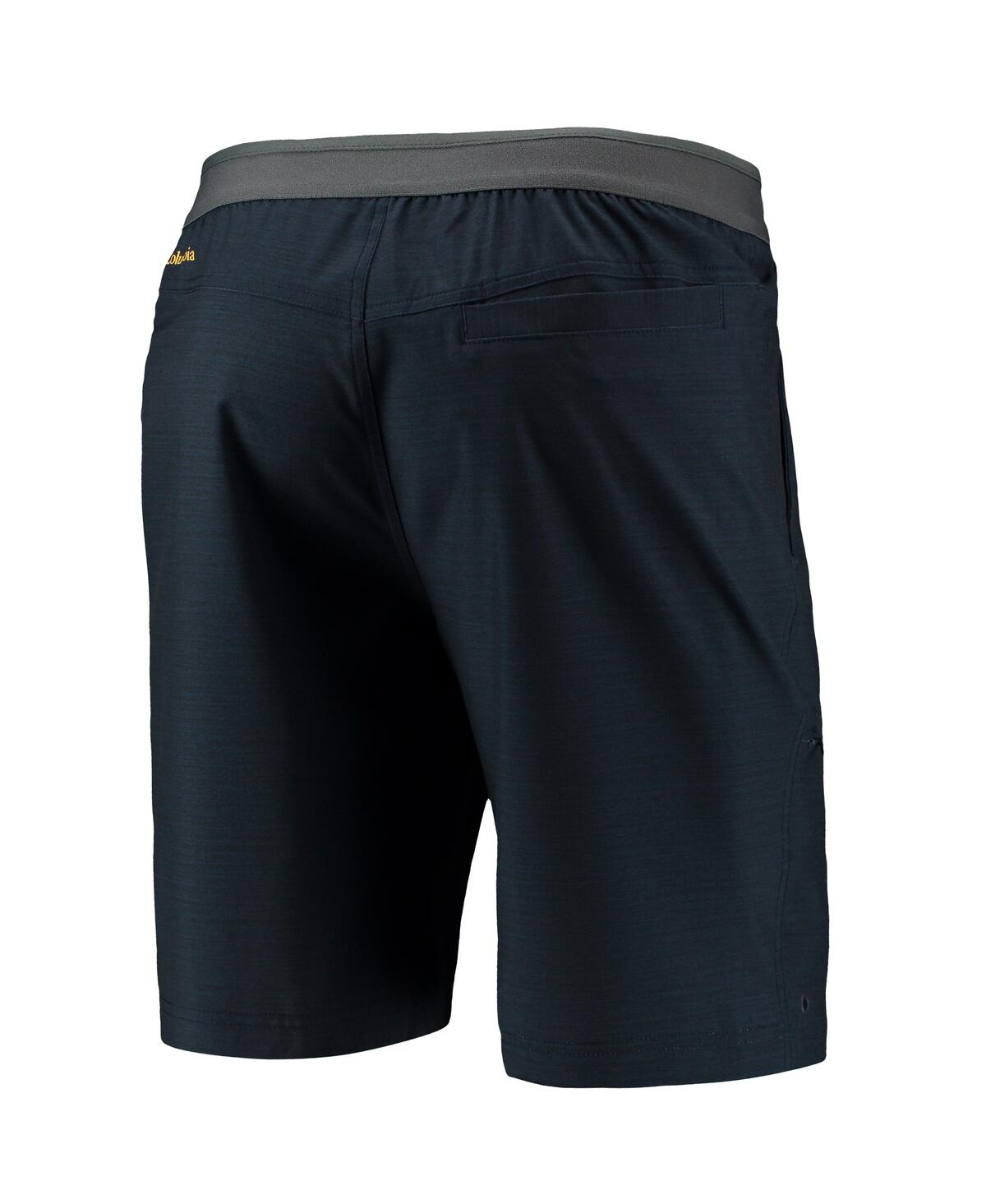 Shop Columbia Men's  Navy West Virginia Mountaineers Twisted Creek Omni-shield Shorts
