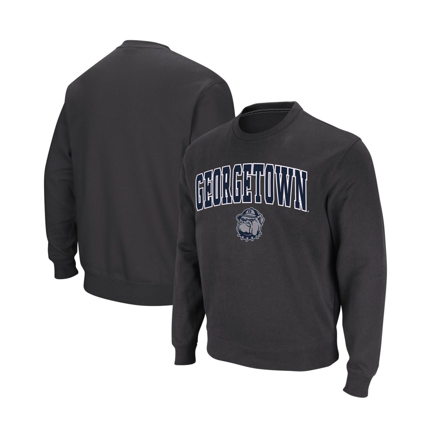 Мужская толстовка Colosseum Georgetown Hoyas Arch and Logo Crew Neck, цвет: Угольный — фото 1