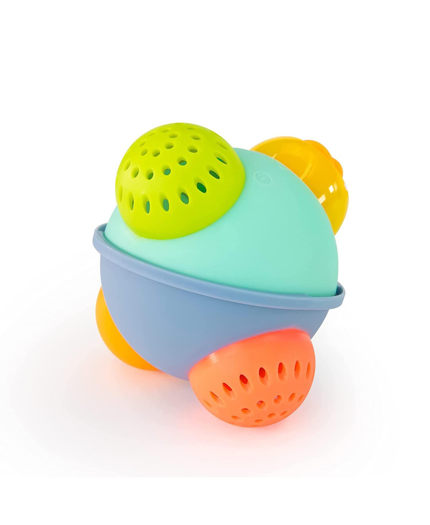 Baby Sassy Discovery Bumpy Ball Bath Toy, High Contrast Colors