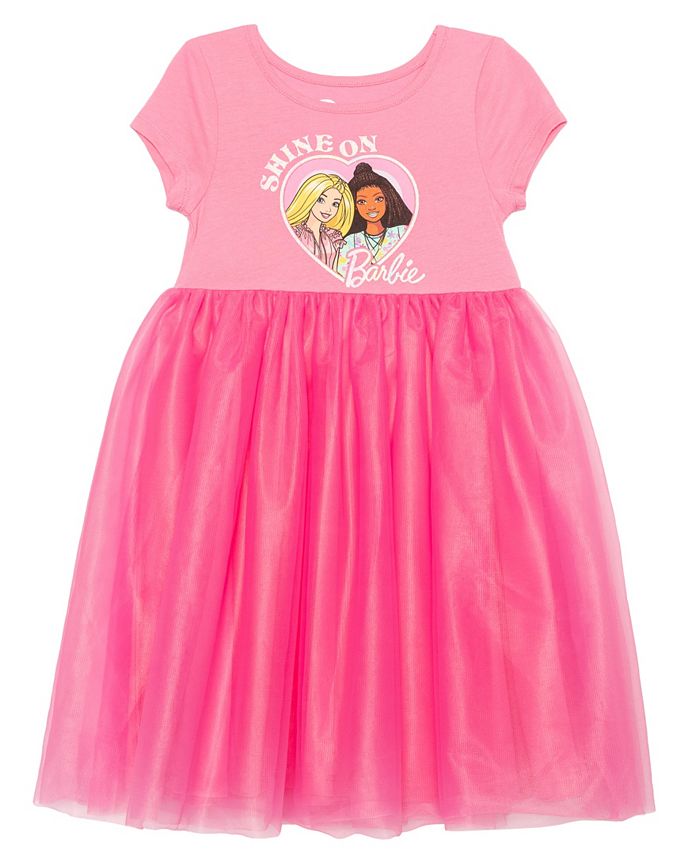 Barbie Toddler Girls Shine Short Sleeve Dress - Macy's