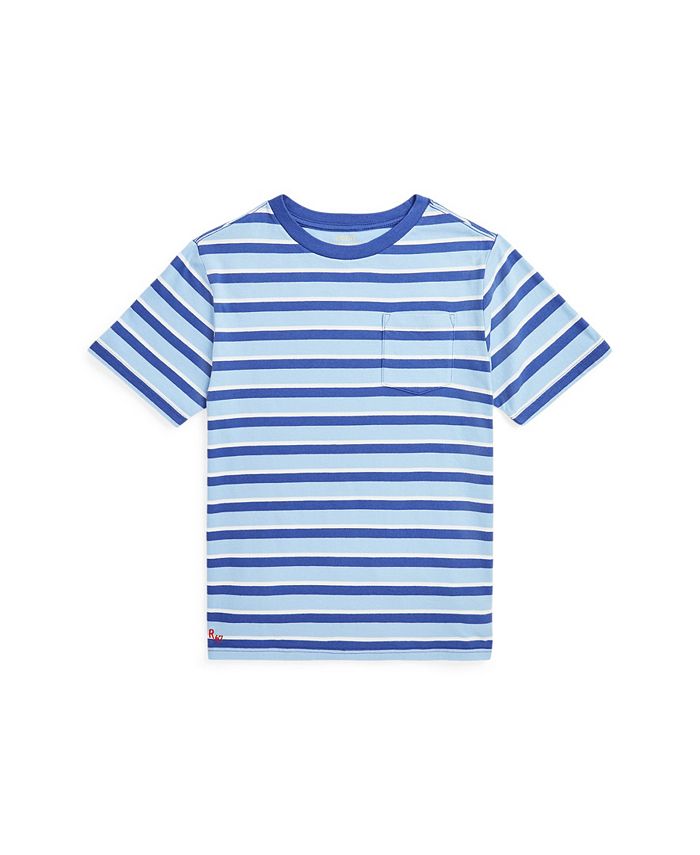 Polo Ralph Lauren Big Boys Striped Cotton Jersey Pocket T-shirt - Macy's