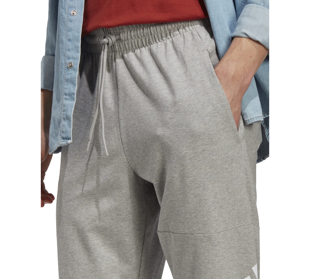 adidas Men's Essentials Single Jersey Tapered Badge of Sport Joggers