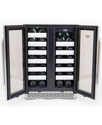 40 Bottle Stainless Steel Door Dual Zone Built-in Wine Refrigerator