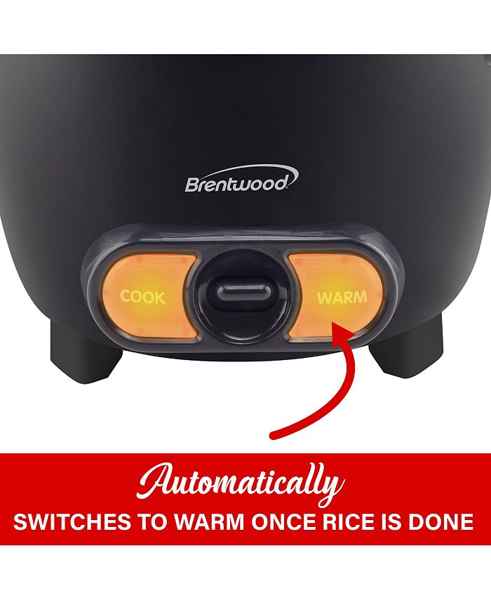 Brentwood Appliances Brentwood 3 Cup Uncooked/6 Cup Cooked Non Stick Rice Cooker in Black Macy's
