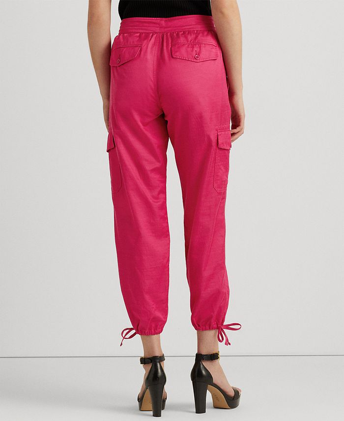 Lauren Ralph Lauren Women's Shantung Cargo Ankle Pants - Macy's