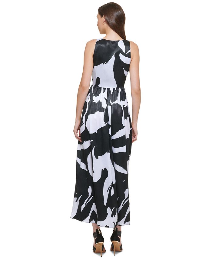 DKNY Women's Crisscross V-Neck Sleeveless Printed Dress - Macy's